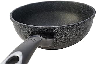 HOME N KITCHENWARE Nonstick Ceramic Wok, Frying Pan - Premium 9-Layered Cookware, Korean Marble-Coated - Easy to Clean Cast Aluminum - Induction Ready for Saute, Stir-Fry, Eggs, Fried Rice 13-Inch