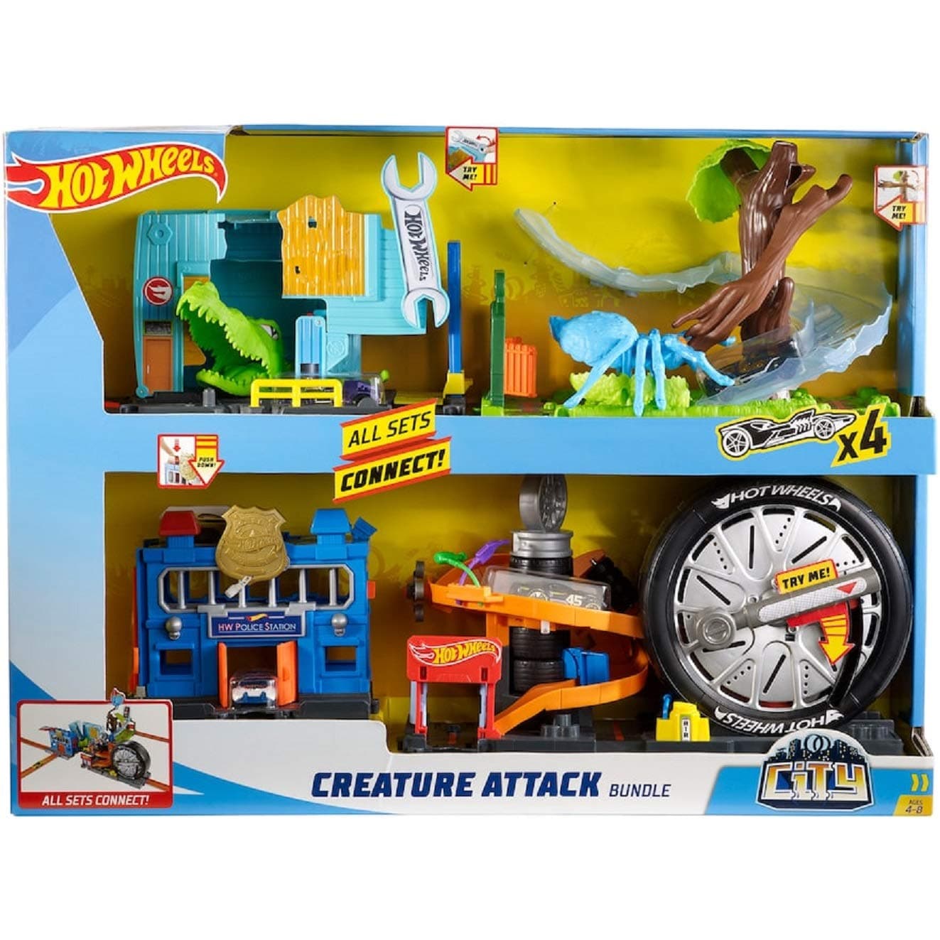 CITY Hot Wheels Mega Bundle Creature Attack Action Track