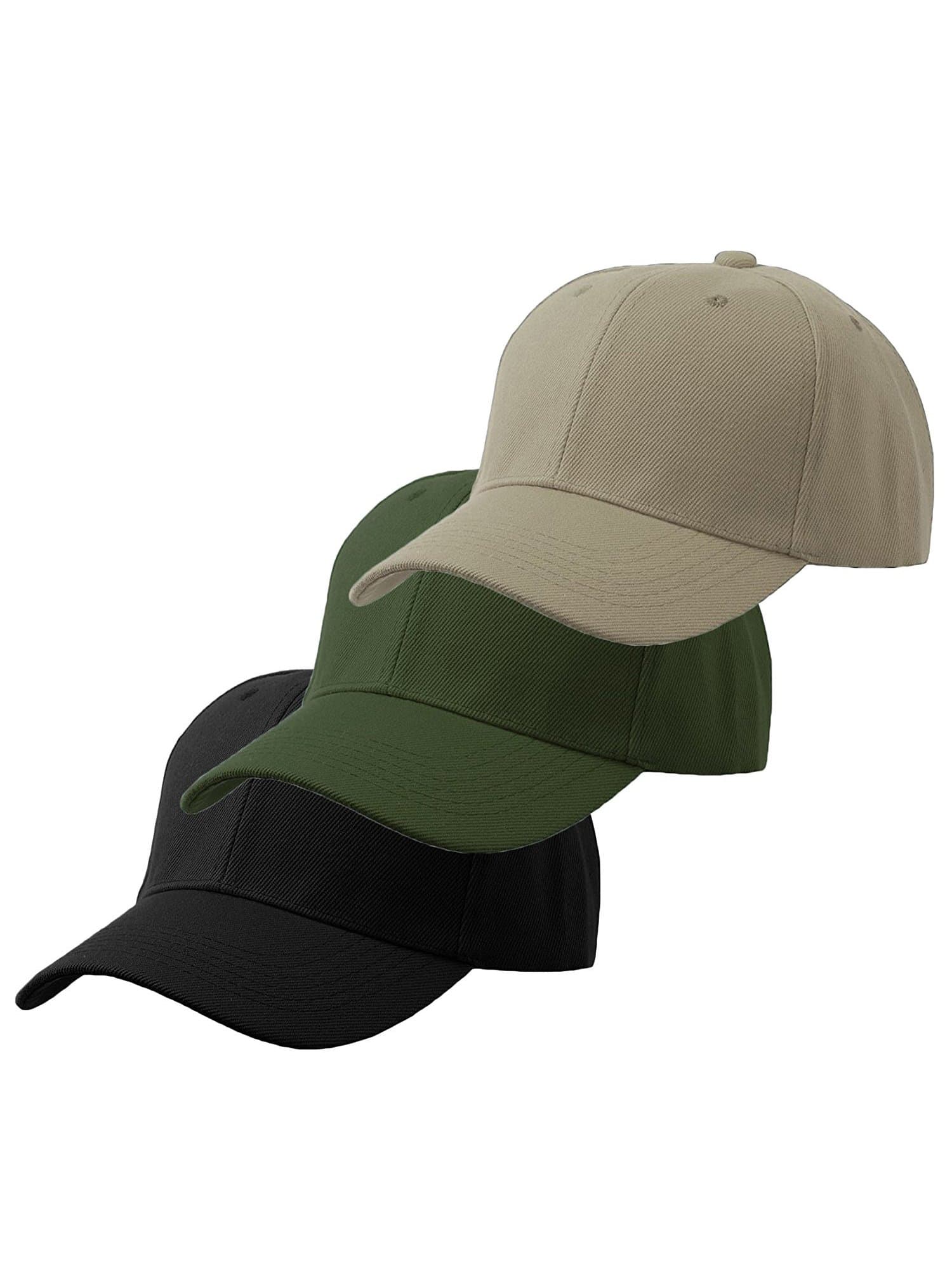 Men's Plain Baseball Cap Adjustable Curved Visor Hat