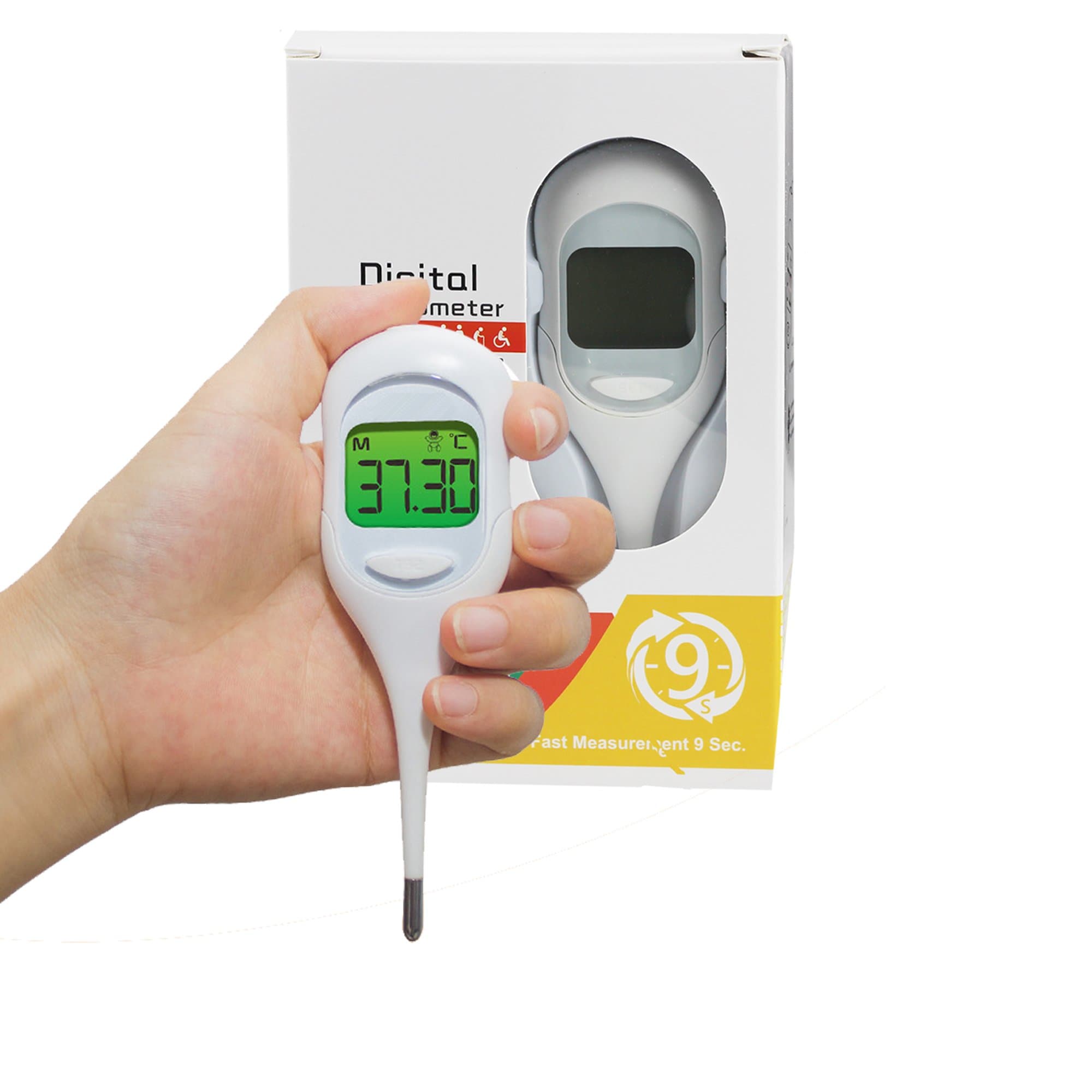 9 Seconds Smart Basal Thermometer, Fast Reading & High Sensitive ±0.05C for BBT Charting, Smart Predict Mode & Fever Alarm for Fever Diagnosis -Clinical Accuracy -9 Memories -3 Color Backlit
