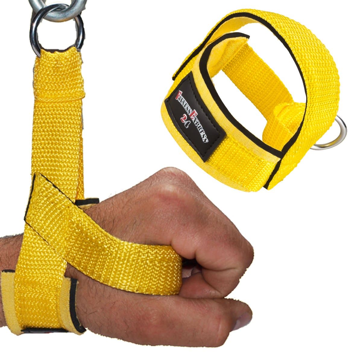 1 piece Cable Pull Grip Handles Lat Pulls Yellow