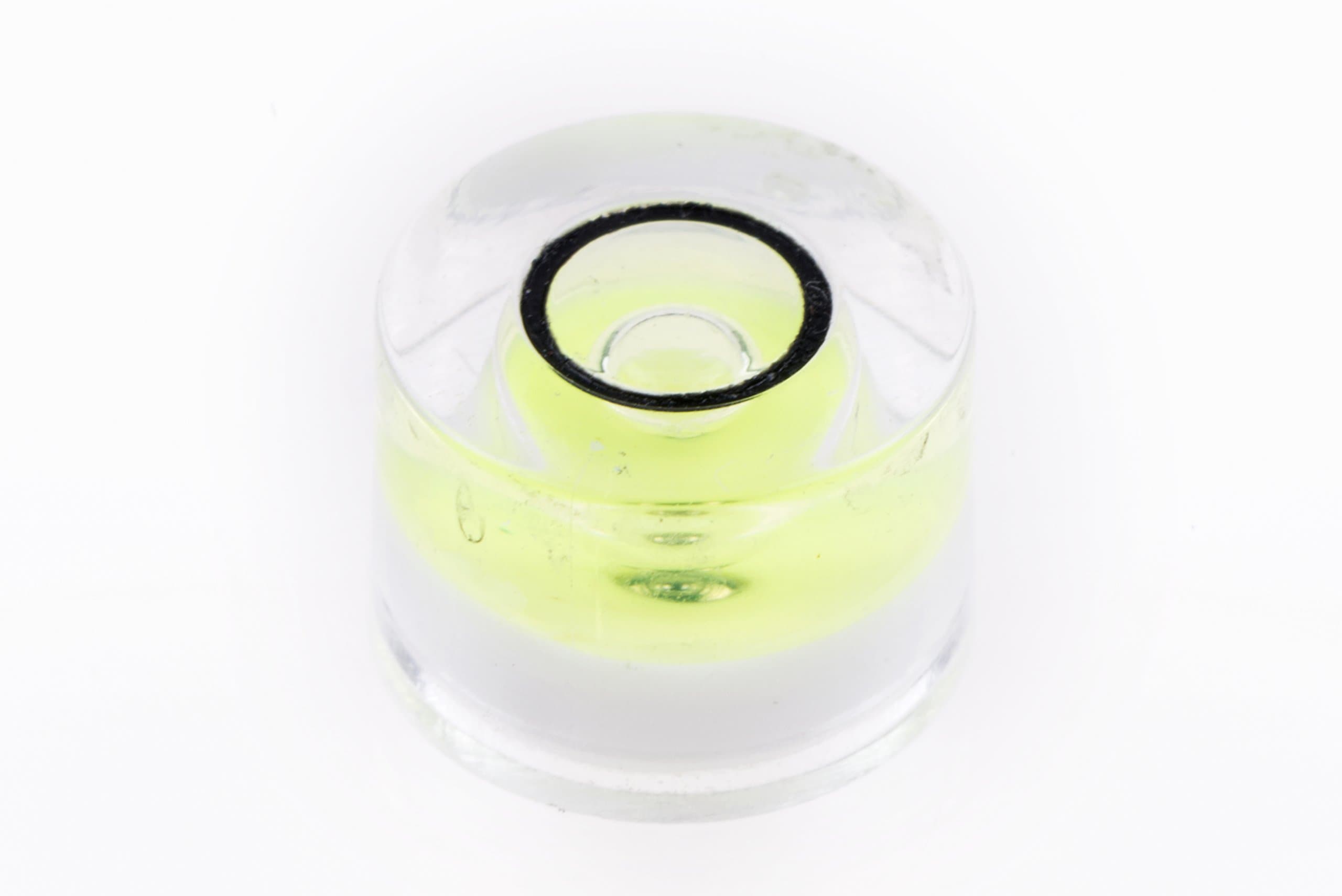 Tiny Circular Bubble Spirit Level Plastic 5 mm Diameter, Height 9 mm for Precision Mechanics
