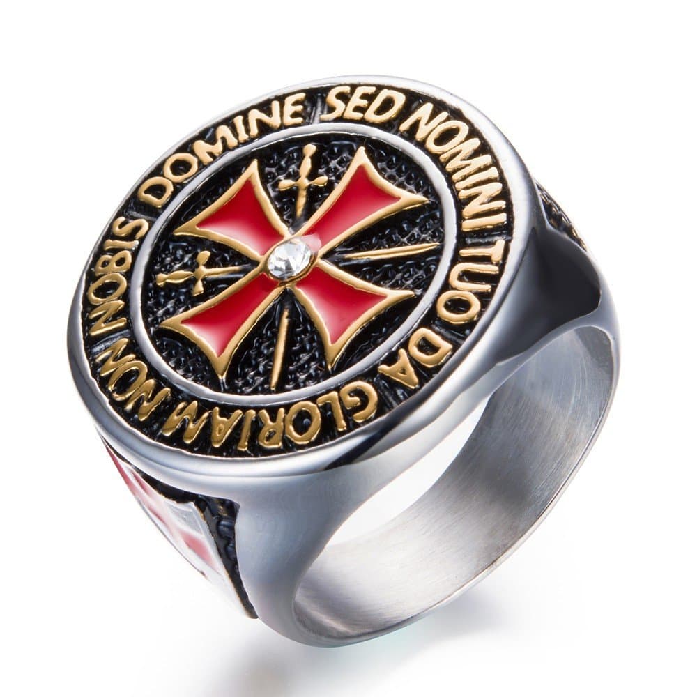 Templar Ring Silver Tone