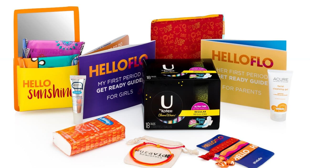 Helloflo Period Starter Kit (One Kit, Skinfix/Acure Bundle)
