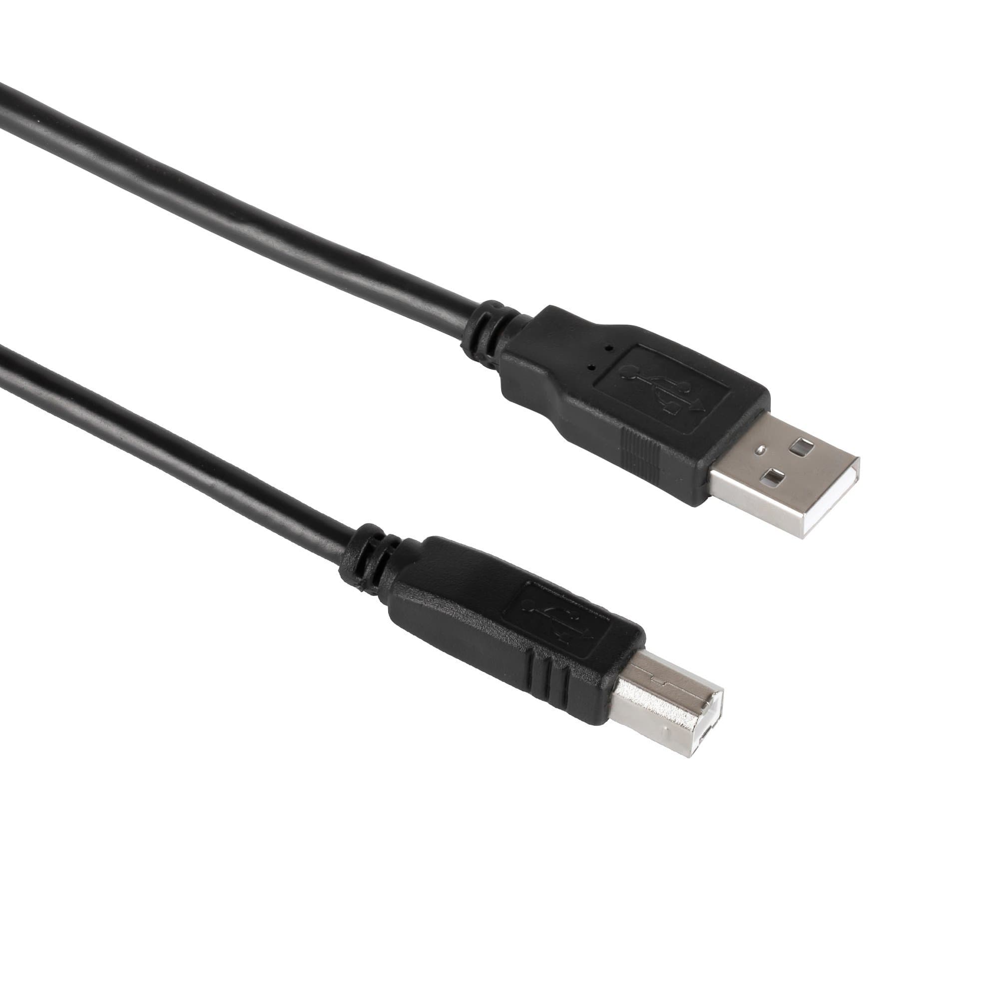 USB 2.0 Printer Cable 3M/10ft Usb 2 High Speed Connectors Printer Scanner Cable Usb2.0 Data Wire Type A Male to B Male(3M, black)