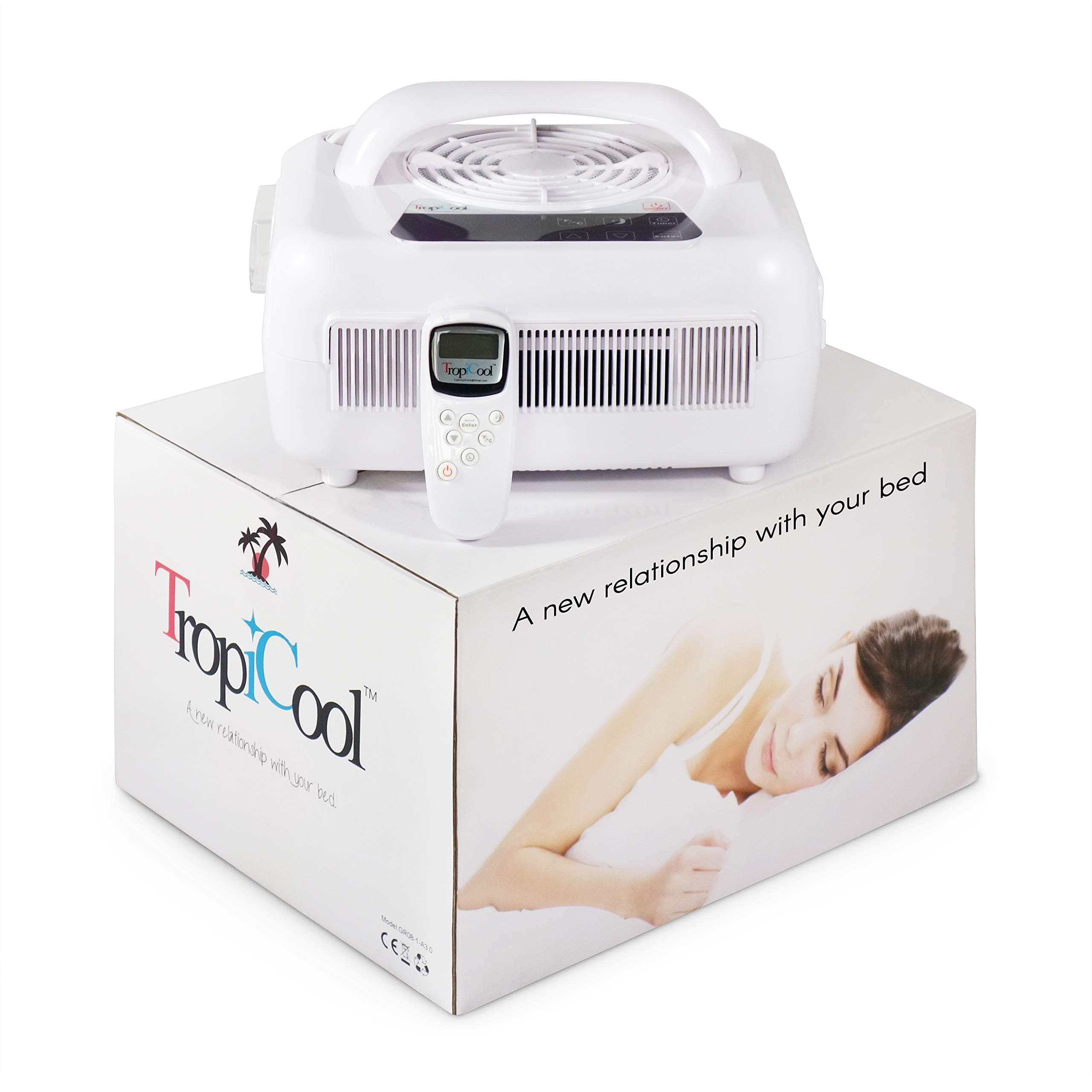 New Temperature Controllable Cooling and Warming Bed Conditioning System - Cools in Summer or Warms in Winter - Wireless Remote Control - King Size Mattress Topper- 150cm x 200cm Single AC Unit