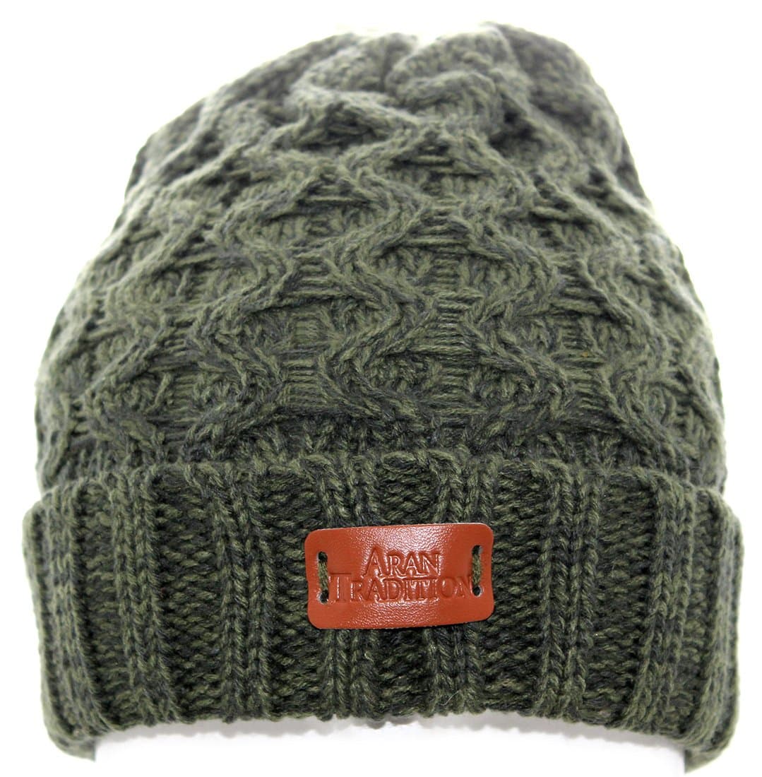 Aran Cable Knit Beanie Hat