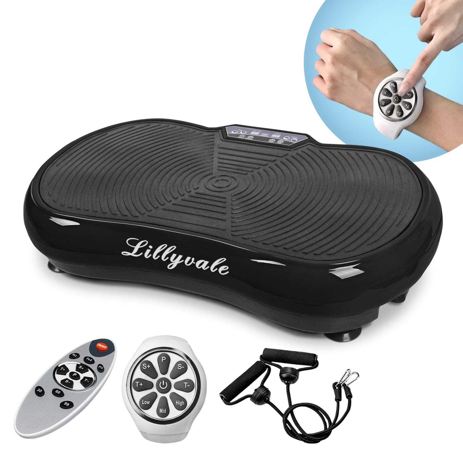 Lillyvale2 Vibration Machine 2019 New Model Exercise Vibrating Plate Platform Trainer Body Shaper Fitness FREE REMOTE WATCH