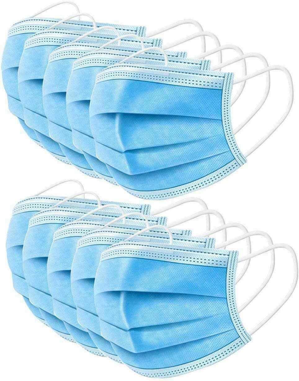 Vanecia Disposable 3-Layer Protective Earloop Face Masks (50 pcs)