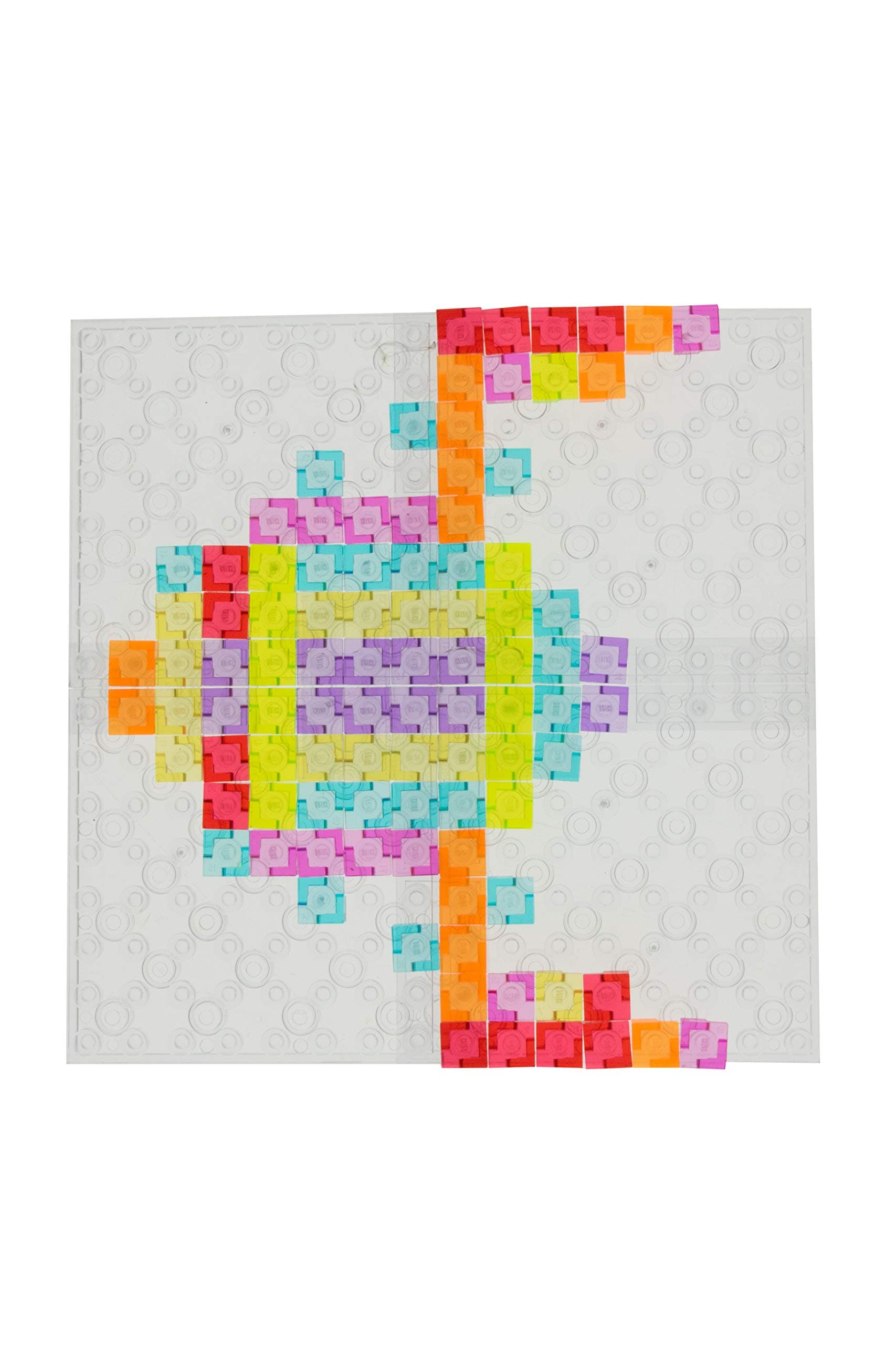 Strictly Briks Classic Mini Pixel Brick Set | 100% Compatible with All Major Brands | Ages 5+ STEM Toy | 110 Piece Mosaic Mini Set | 4 8x8 Baseplates, 6 2x4 Briks, 100 1x1 Pixels in 4 Clear Colors