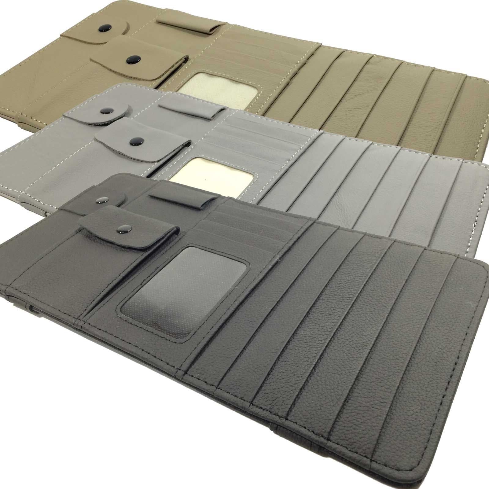 You can choose from a car for a multi-function sun visor storage sunglasses pen holder card coin parking ticket receipt CD pocket three colors (gray)