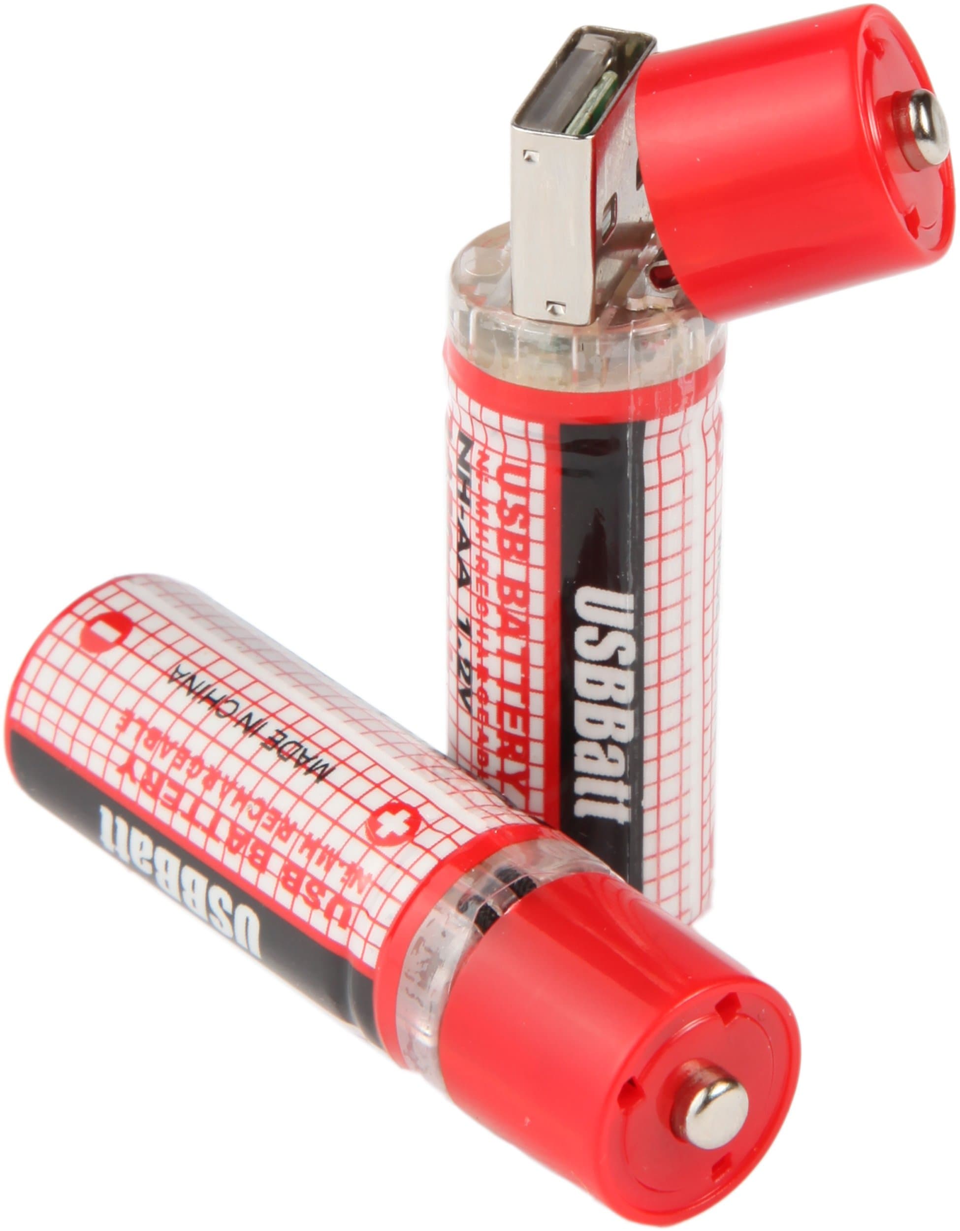 USB Rechargeable AA Batteries (2 Pack)