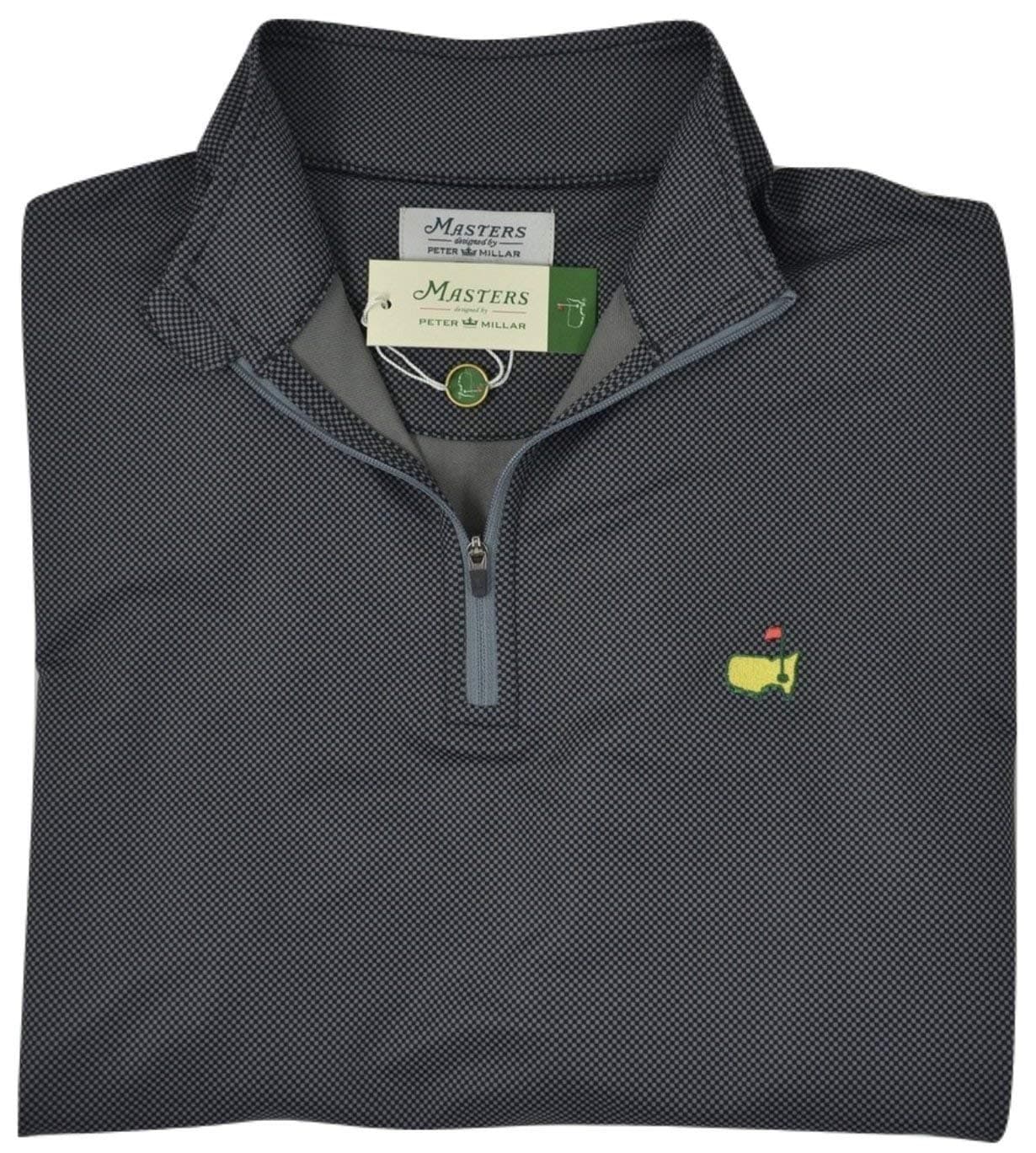 PETER MILLAR Masters Men's Anthracite Performance Quarter Zip Pullover Jacket
