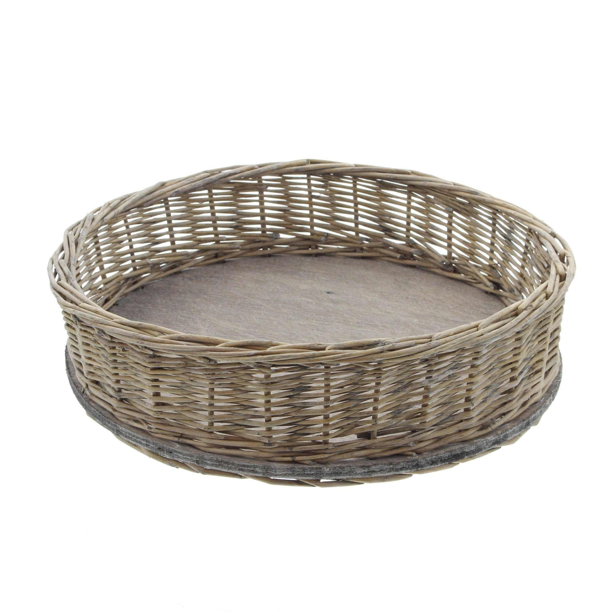 FRANK FLECHTWAREN Round Tray Basket