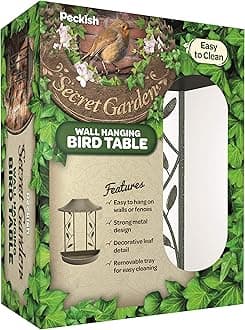 Peckish60052107 Secret Garden Wall Hanging Bird Table, Green, 33.0 cm*13.0 cm*26.0 cm