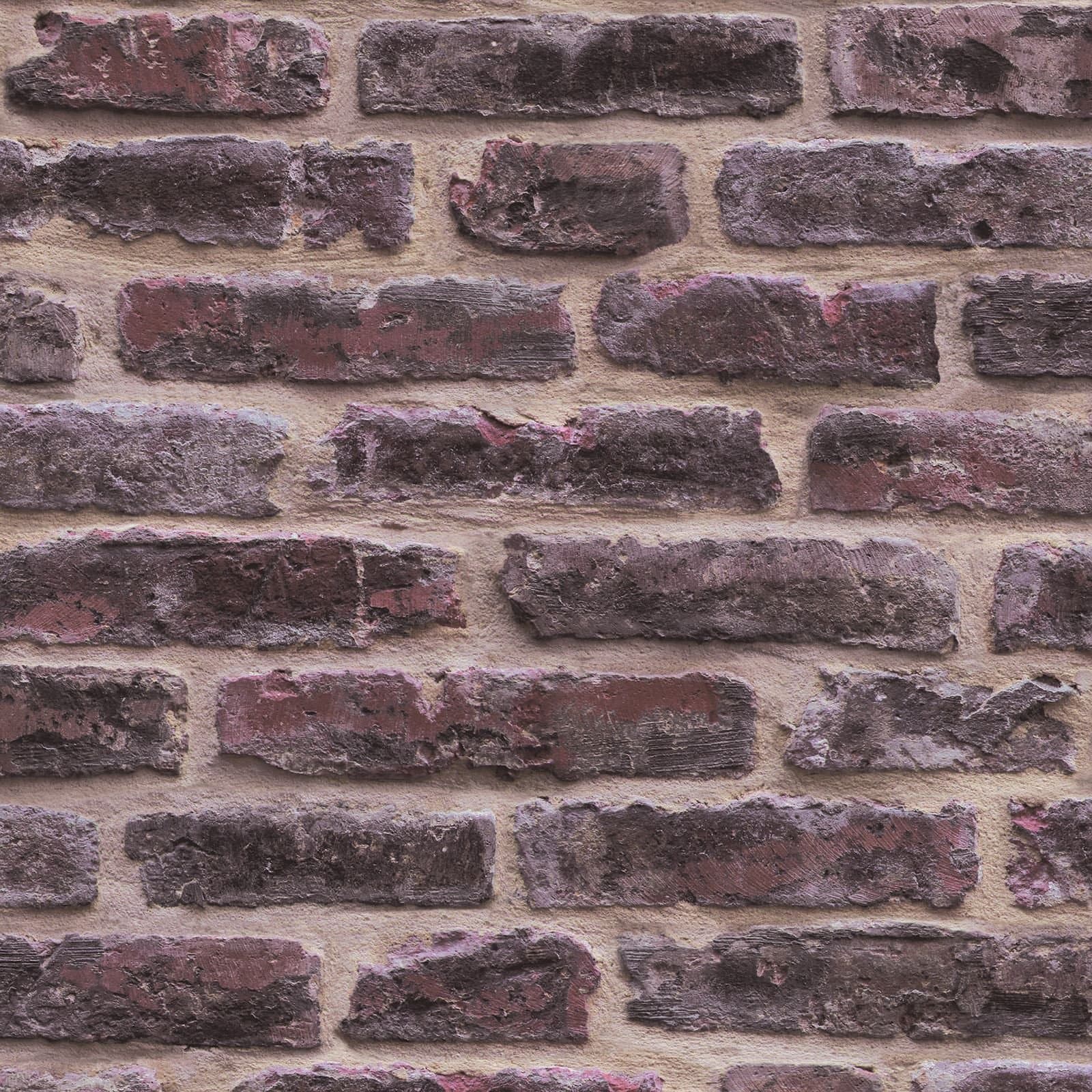 Dark Red Rustic Brick Wallpaper - J34408