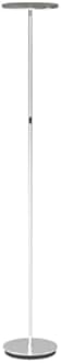 Brightech Sky Flux - Bright LED Torchiere Floor Lamp, for Your Living Room and Office - Halogen Lamp Alternative with 3 Light Options Incl. Daylight - Dimmable Modern Uplight - White