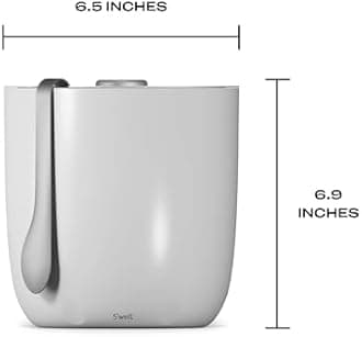 S'well Ice Bucket with Tongs, 68 oz, Angel Food