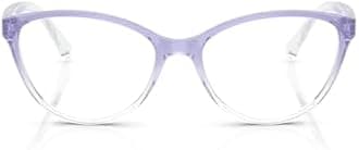Armani Exchange Urban Attitude Pillow Shape Full Rim Eyeglasses for Women, 53 mm Lens Width, 8323 Shiny Lilac Gradient Crystal