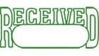 Received with Date Space Self-Inking Stamp -Green