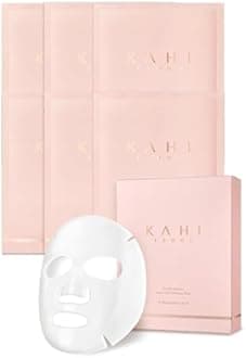 KAHI Wrinkle Bounce Water Full Perfecting Hydrating Face Mask Skin Care | Hyaluronic Acid Face Mask Korean Sheet Mask | Brightening Face Masks Beauty Glass Skin Korean Skincare (6EA, 1.23 oz)