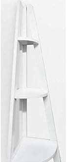 Casual Home 5-Shelf Corner Ladder Bookcase, White (Pack of 1)