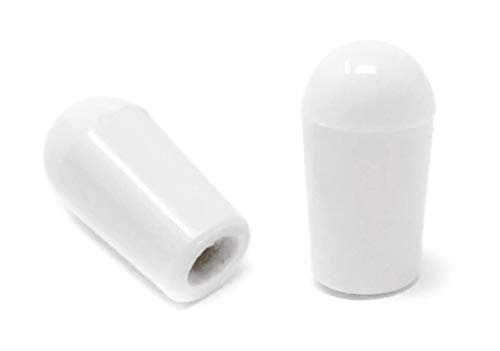 White Toggle Switch Tip Caps Compatible with Gibson USA Les Paul Electric Guitar (2-Pack) LPST10-WHT