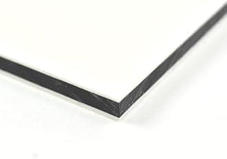 BuyPlastic King ColorCore Plastic Sheet 1/4" x 12" x 12" Arctic White-Black-Artic White Color Core, HDPE Board, High Density Polyethylene Panel