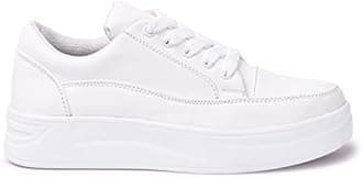 Vendoz Women White Stylish Casual Sneakers, White, 38 EU