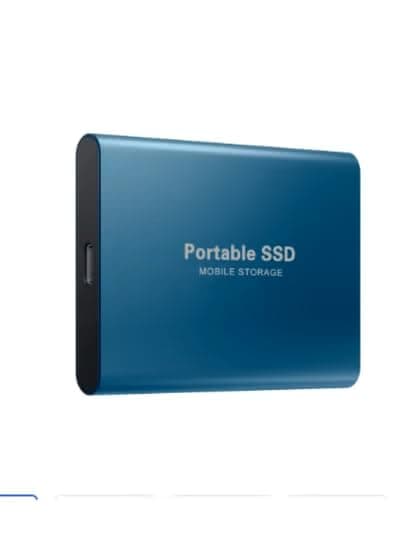 Portable Hard Drive 2TB, Mini SSD Hard Drives,Solid State External Drives,Computer Backup Drive,USB 3.1 to Type-C Support Data Storage Transfer for Windows XP PC Laptop and Mac (Blue, 2.0, TB)