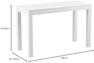 Ameriwood Home Large Parsons 2-Drawer Computer Desk, White