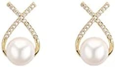 Vembley Stylish Korean Zircon Studded Earrings For Women And Girls 2Pcs/Set