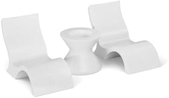 Ledge Lounger Signature Lowback Chair Set - Two Chairs - Ice Bin Side Table - in-Pool - On-Deck - Water Depths 0-9” - All Types - Resin Water Chairs - Pool, Sundeck, Outdoor Patio, No Lid Included