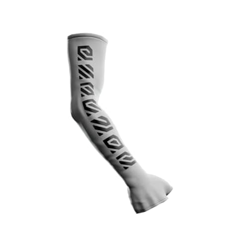 Wallhack Column Gaming Arm Sleeve with Hand Support | Compression Sleeve for Wrist & Arm Support for Long Gaming Sessions | Anti-Slip Arm Warmer for Precision & Comfort | White, Small - Medium