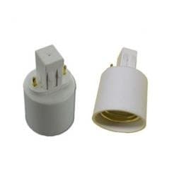 GX23 BASE 2 PIN CFL TO MEDIUM E26 SOCKET ADAPTER INDUSTRIAL GRADE GX23 BASE ADAPTER