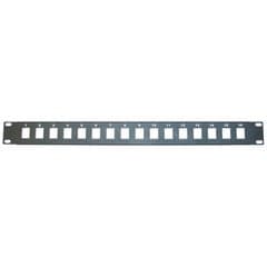 Blank Keystone Patch Panel, 16 Port, 19" x 1U