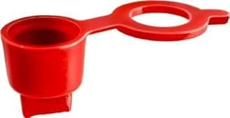 50 Grease Fitting Caps Red Polyethylene