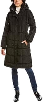 Kenneth Cole Women's Box Quilted Heavyweight Outerwear Puffer