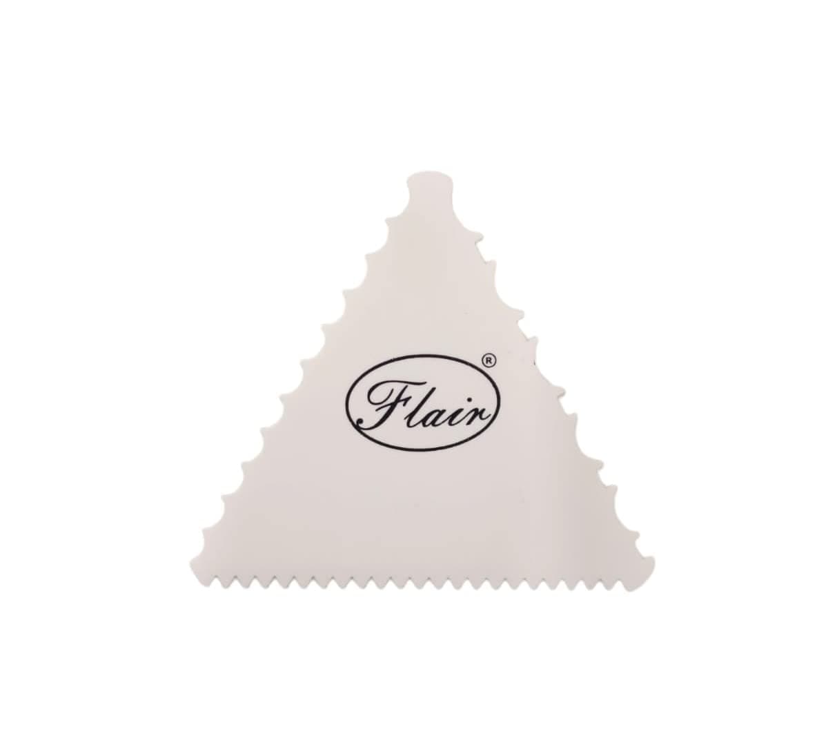 Flair Plastic White Triangle Scraper Three Side Design Cake Scraper and Smoother