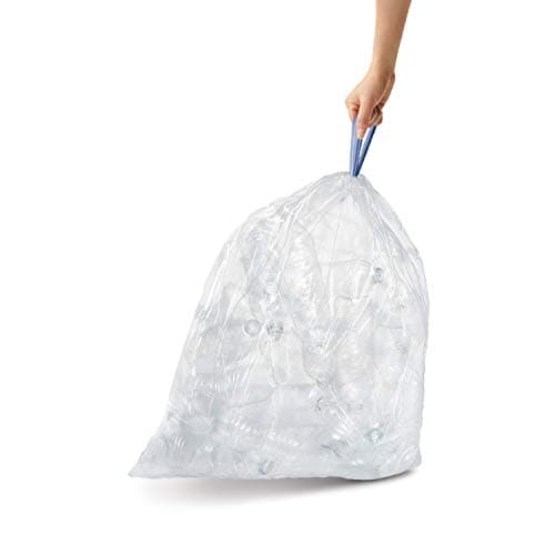 simplehuman Code G Custom Fit Liners, Drawstring Trash Bags, 30 Liter / 8 Gallon, 100-Count Box
