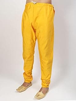 Uri and MacKenzie Men's Silk Blend Regular Kurta Churidar Pyjama with Bundi Nehru Jacket/Waistcoat