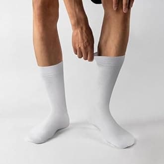Men's Cotton Crew Socks, Super Soft and Breathable Dress Crew Thin Socks Lightweight Socks for Men 3-6 Pairs Pack Size 8-14