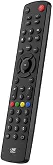 One For All URC1240 Contour Universal 4 in 1 Remote Control, Black, 2.0 cm*22.3 cm*4.4 cm & Contour TV Universal Remote Control URC1210 – Ideal replacement for all types of TVs - Black