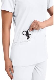 Cherokee Medical Women's Scrub Top V-Neck Modern Classic Fit with 3 Pockets, Ultra Soft and 2-Way Stretch Fabric - WW620