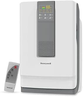 Honeywell Air Purifier For Home, 5 Stage Filtration, Covers 543 sq.ft, UV LED & Ionizer, Anti-Bacterial, Activated Carbon & H13 HEPA Filter, Removes 99.99% Pollutants & Micro Allergens - Air touch V4