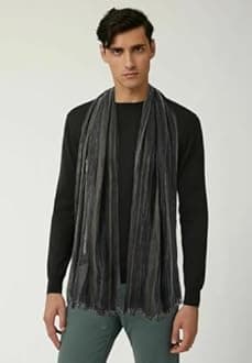 GERINLY Color Block Winter Scarf for Men Long Neck Wraps Shawl Urbanstyle Scarf Gift for Men