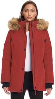 Alpine North Women's ALPINE NORTH WOMENS VEGAN DOWN PARKA WINTER JACKET PLUS Down Alternative Coat
