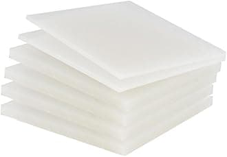 PP Polypropylene Sheet Plate Thickness 3mm-20mm Hard Sheet PVC Plate PP PE Sheet (200mm * 250mm * 3mm * 15 Pieces)