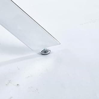 Small Square Glass Dining Table with Tempered Glass Top Metal Legs, 35.43" Modern Kitchen Table Dining Room Table for Dining Room Kitchen Living Room (Silver-Square 35.43"x29.6")