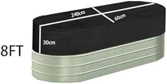 GLOBALHUT Cold Plunge Tub Cover, Oval Stock Tank Cover 4/6/8 Ft Cold Plunge Tub Pool Cover Waterproof Oxford Cloth For Farm Horse Trough(240 * 60 * 30cm)